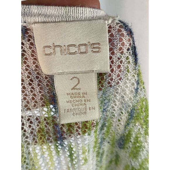 Chico’s Tie-Dye Open-Knit Cardigan - Size 2 - Picture 6 of 6